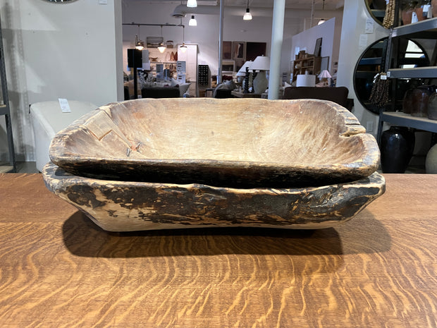 Vintage Chinese Dough Bowl, Medium