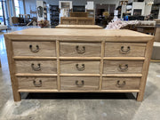 Reclaimed Elm Nine Drawer Dresser