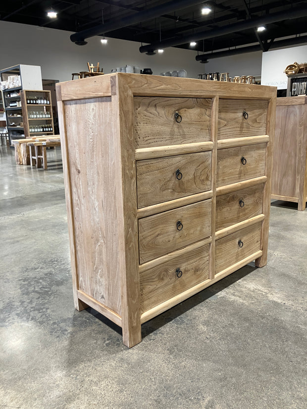 Reclaimed Elm Eight Drawer Dresser