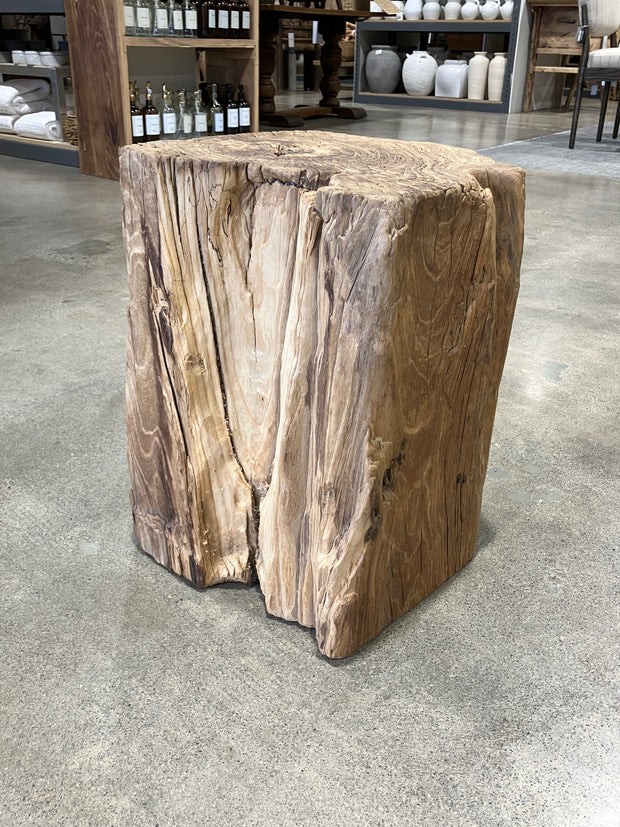 Reclaimed Elm Stump Stool