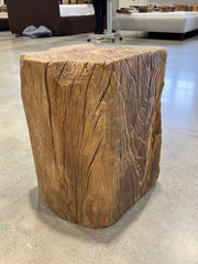 Reclaimed Elm Stump Stool