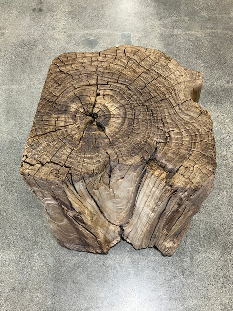 Reclaimed Elm Stump Stool