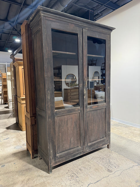 Vintage Glass Front Hutch