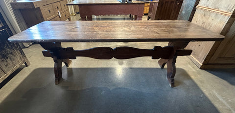 Vintage Swedish Table, Weathered Brown