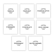 Glass Coffee Syrup Dispenser, Set of 2