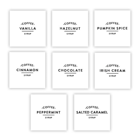 Glass Coffee Syrup Dispenser, Set of 2