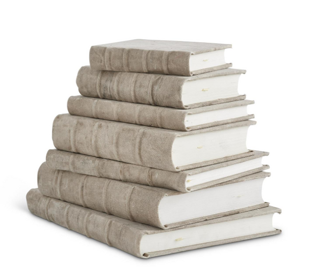 Antiqued Cotton Canvas Journals, Small, Set of 4