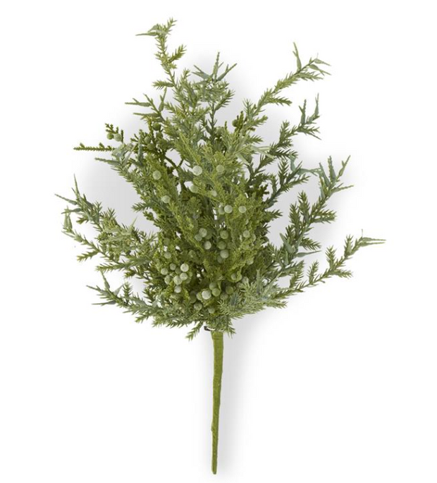 Juniper Bush w/ Mini Green Berries, 15"