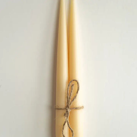 Narrow Taper Candle, Set of 2, Milk, 9.85"