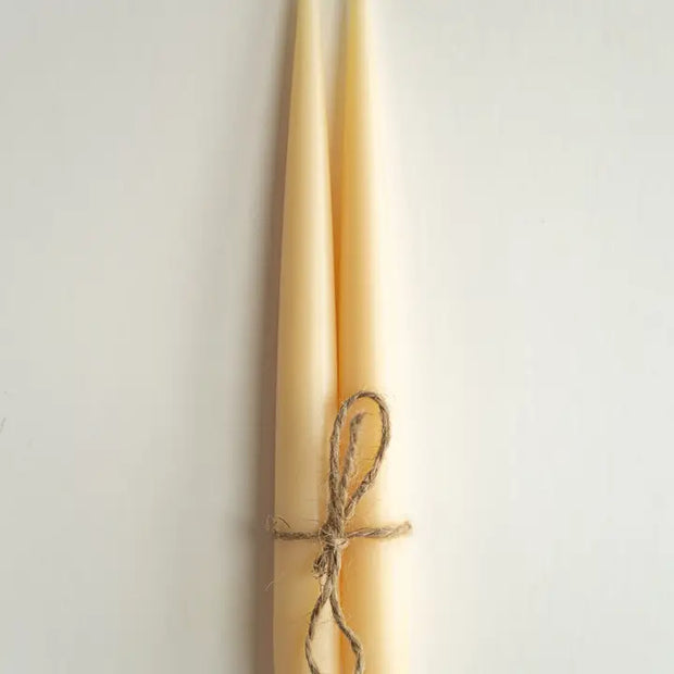 Narrow Taper Candle, Set of 2, Milk, 9.85"