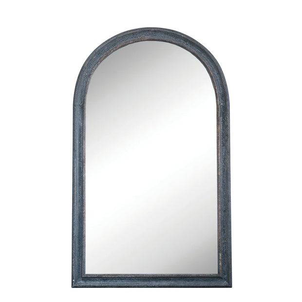 Distressed Framed Wall Mirror, Arched