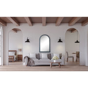 Distressed Framed Wall Mirror, Arched