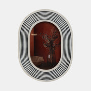 Oval Etched Lines Photo Frame, 4x6