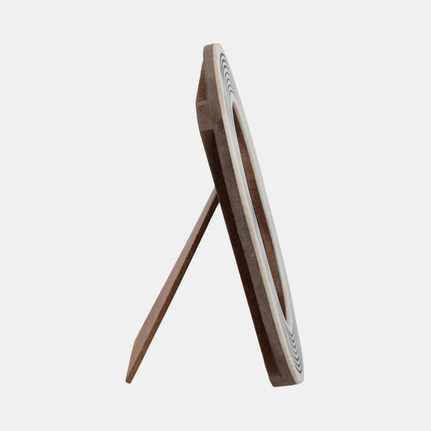 Oval Etched Lines Photo Frame, 4x6