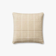 Lina Pillow, Ivory Beige, 18x18