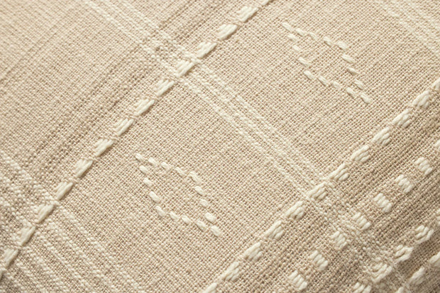 Lina Pillow, Ivory Beige, 18x18