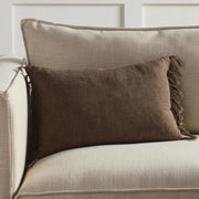 Jemina Lumbar Pillow, Brown, 13x21