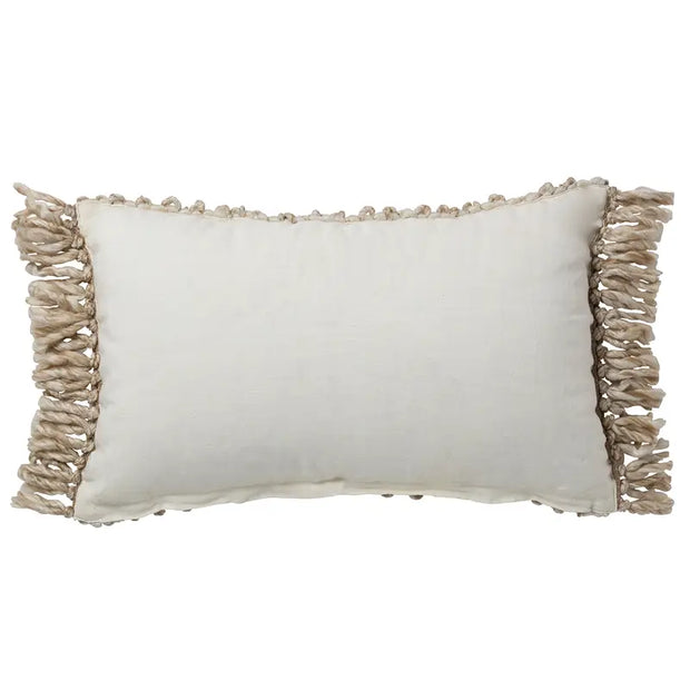 Angora Lumbar Pillow, Tan & Taupe, 16x24