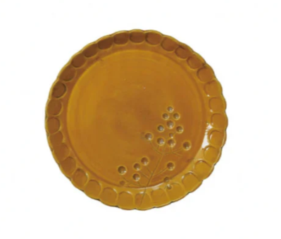 Scalloped Plate, Mustard