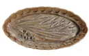 Scalloped Oval Plate, Brown