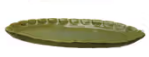 Scalloped Oval Plate, Green