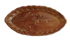 Scalloped Oval Plate, Rust