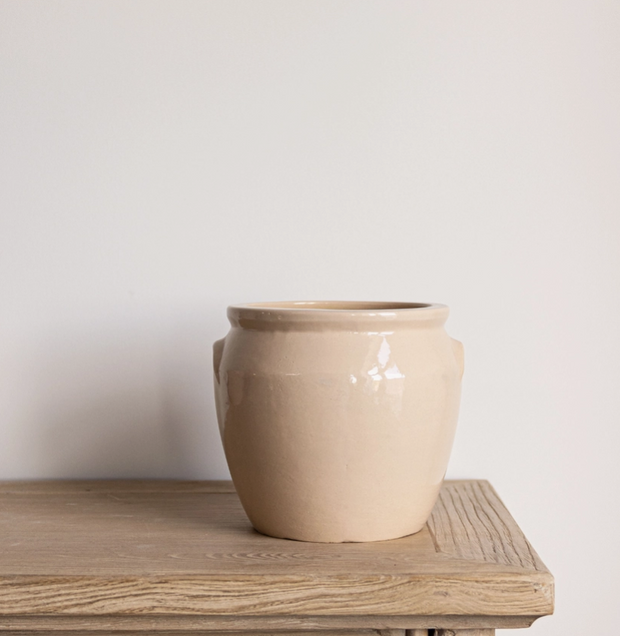 French Replica Cream Confit Crock Pot, Small