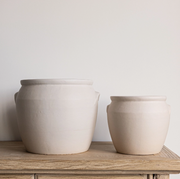 French Replica White Confit Crock Pot, Small