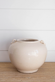 Cream Glazed Pot