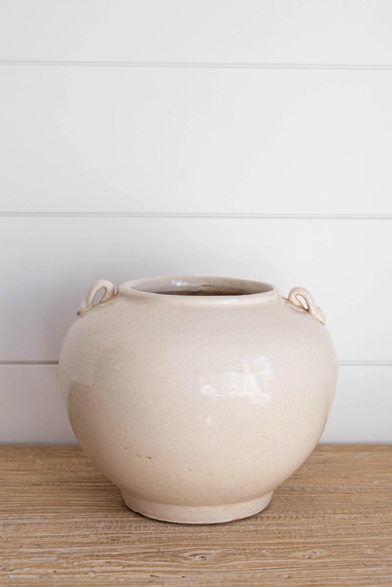 Cream Glazed Pot