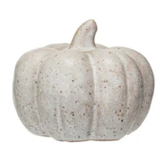 Stoneware Pumpkin, Speckled Cream