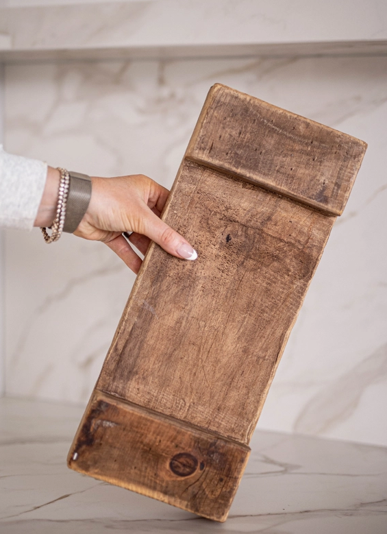 Trivet Riser Solid Reclaimed Elm Wood