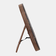 Etched Horn Round Photo Frame, Black, 4x4