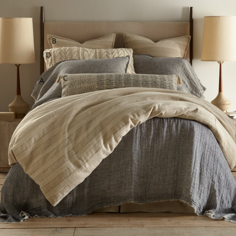 Rugby Natural Duvet Cover, Queen