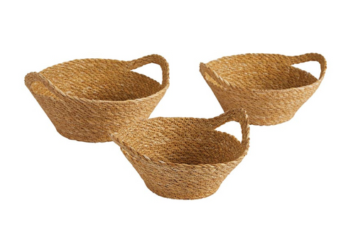 Seagrass Bowl with handles, 3 sizes