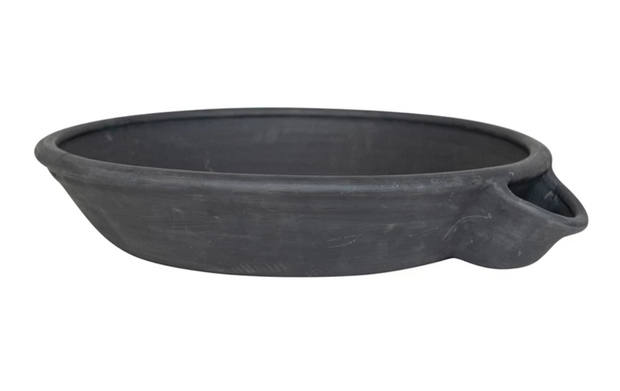 Decorative Vintage Reproduction Black Clay Dahi Bowl