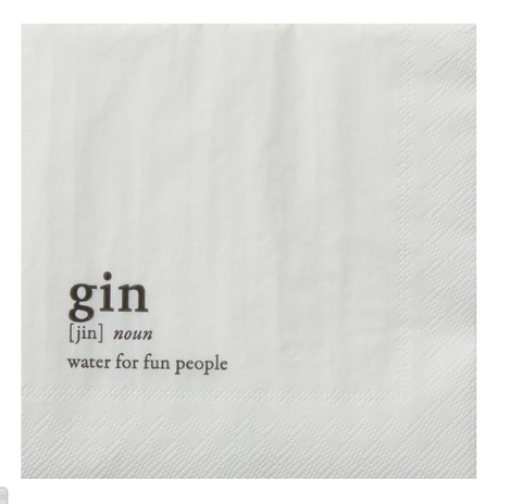 Beverage Napkin, Gin