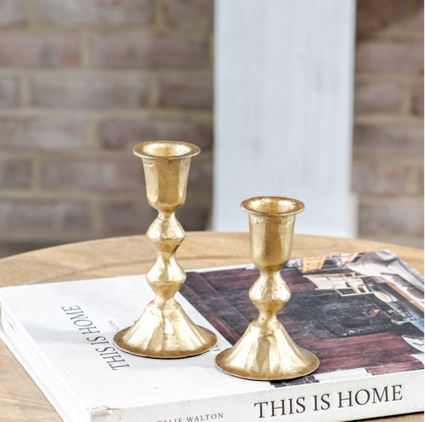 Short Brass Candle Holders 2 sizes