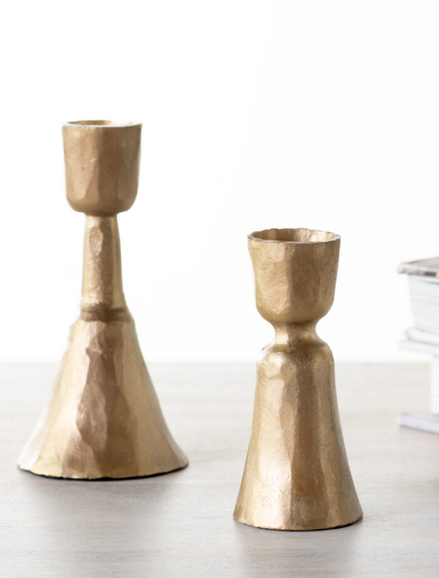 Brass Short Candle Holders, 2 Sizes