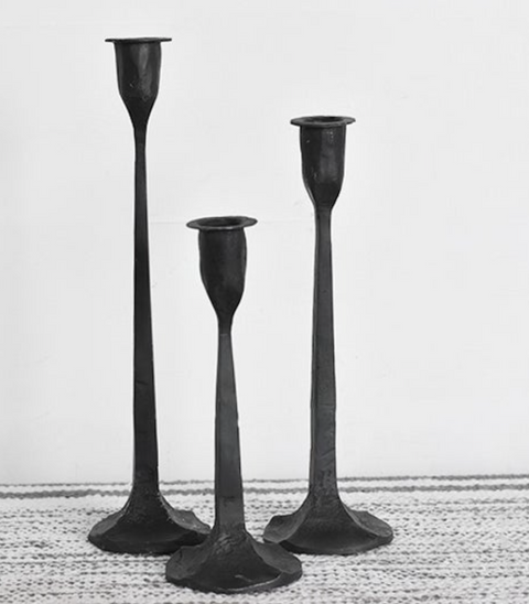 Black Iron Candle Holders, 3 Sizes