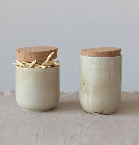 Stoneware Canister, Two Sizes