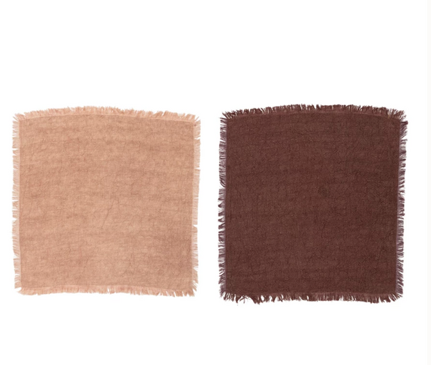 Stonewashed Linen Napkins, set of four, two colors