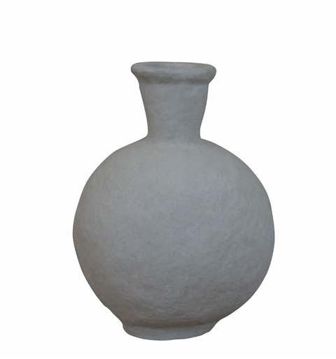 Natural White Paper Mache Vase