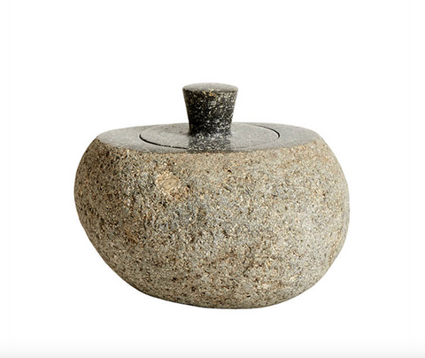 Stone Jar w/ Lid