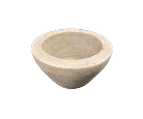 Round Marble Bowl w/ Thick Walls