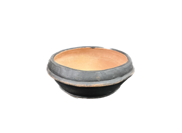 Low Black Terracotta Bowl