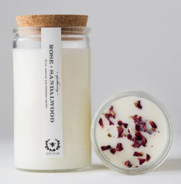 Rose Sandalwood : Apothecary Candle