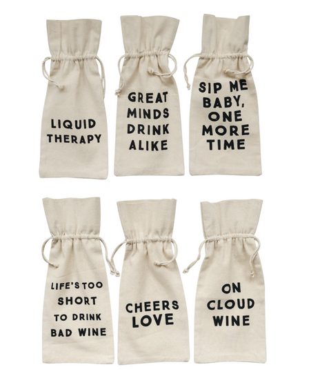 Cotton Wine Bag, six styles