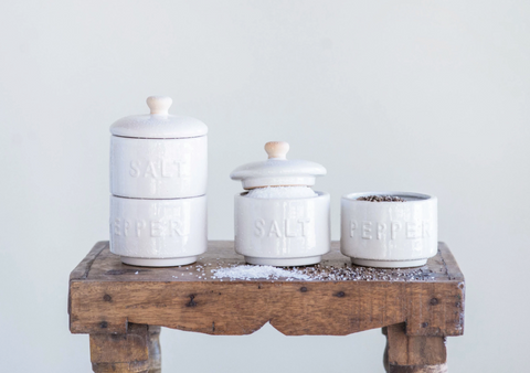 Stackable Salt and Pepper Jars
