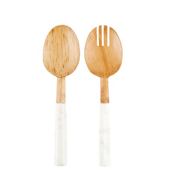 Marble Salad Server Set